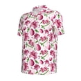 thumbnail image 4 of Wukai Lilies Flowers Men’s Polo Shirts,Quick-Dry Athletic Shirt,Classic Fit Shirts-Medium, 4 of 8