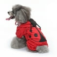 thumbnail image 3 of Cute Ladybug Waterproof Dog Raincoats with Hood for Small Medium Dogs with Leash D-Ring Lightweight Pet Rain Jacket Puppy Poncho Chihuahua Clothes Red, 3 of 7