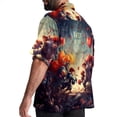 thumbnail image 3 of Love Men's Casual Hawaiian Button Down Short Sleeve Summer Beach Printed Shirt, 3 of 6