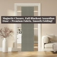 thumbnail image 6 of 100% Blackout Magnetic Door Curtain Folding Door Accordion Door Closet Door Curtain Invisible Applicable Bedroom Room Living Room Doorway （Grey 42" W x 78" L 1 Panel, 6 of 9