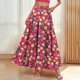 thumbnail image 5 of TaTaai Women's Boho Floral Print High Waist Maxi Skirt Elastic Waist A-Line Ruffle Hem Long Skirt with Pockets for Casual Weekend Outings Gift, 5 of 9