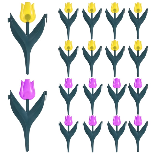 20pcs Landscape Edging and Tulip Garden Edging for Landscaping Garden Edging Border Lawn Edging Plastic Garden Fence Border for Trim Flower Bed Hedge Backyard