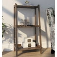 thumbnail image 2 of 42.25" Espresso Brown Contemporary 3-Tier Shelf Ladder Bookcase, 2 of 7