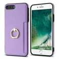 thumbnail image 5 of Allytech iPhone 8 Plus/ 7 Plus Wallet Case, With Ring Holder Stand Shockproof PU Leather Anti-Scratch Cards Holder Slim Shell Cover for Girls Women Wallet Case for Apple iPhone 7 Plus/8 Plus - Purple, 5 of 5