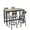 Grey + Black, variant on PORKISS Counter Height Dining Set for 4, Breakfast Bar Table Set with Table and 4 Leather Cushion Chairs, Wood Top Pub Table & Chair Set for Kitchen Apartment Bistro, Brown+White