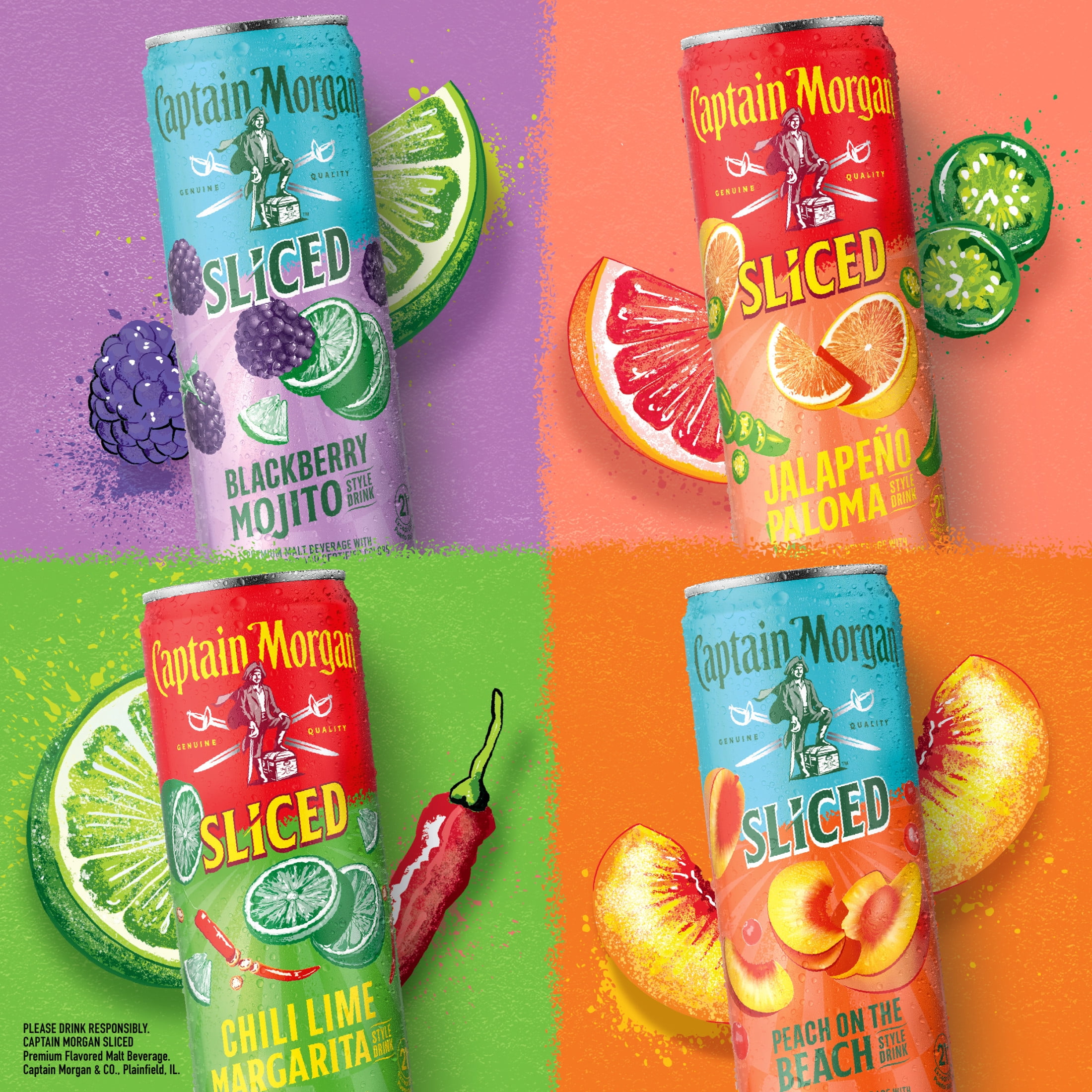 Captain Morgan Sweet Vs Heat Variety, 12 pack, 12 fl oz Cans, 5% ABV