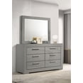 thumbnail image 2 of Ives 6-drawer Dresser and Mirror Grey High Gloss, 2 of 13