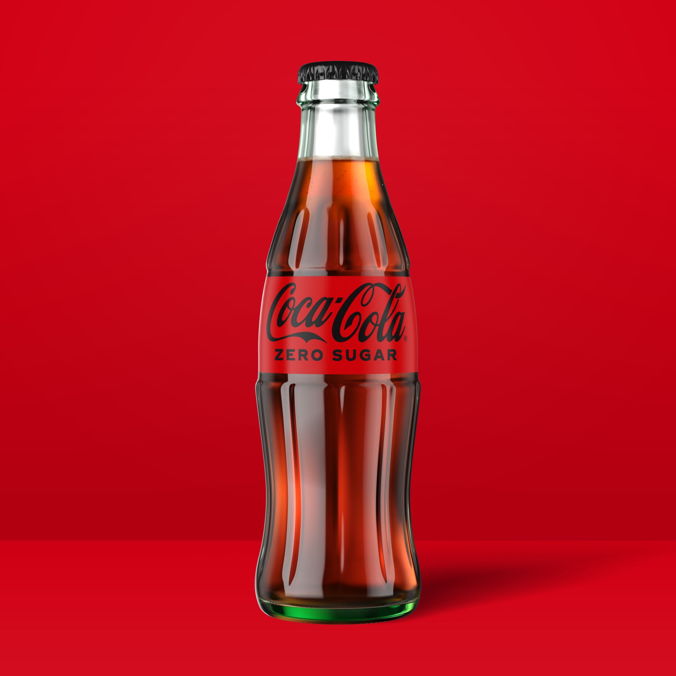 Coca-Cola Zero Sugar Soda Pop Glass Bottles, 8 fl oz, 6 Pack