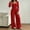 d2015_Red, variant on Zormilly Jumpsuits for Women Long Sleeve Square Neck Elastic Waist Overalls with Back Zip Fashion Wide Leg Pants Jumpsuits, S-2XL