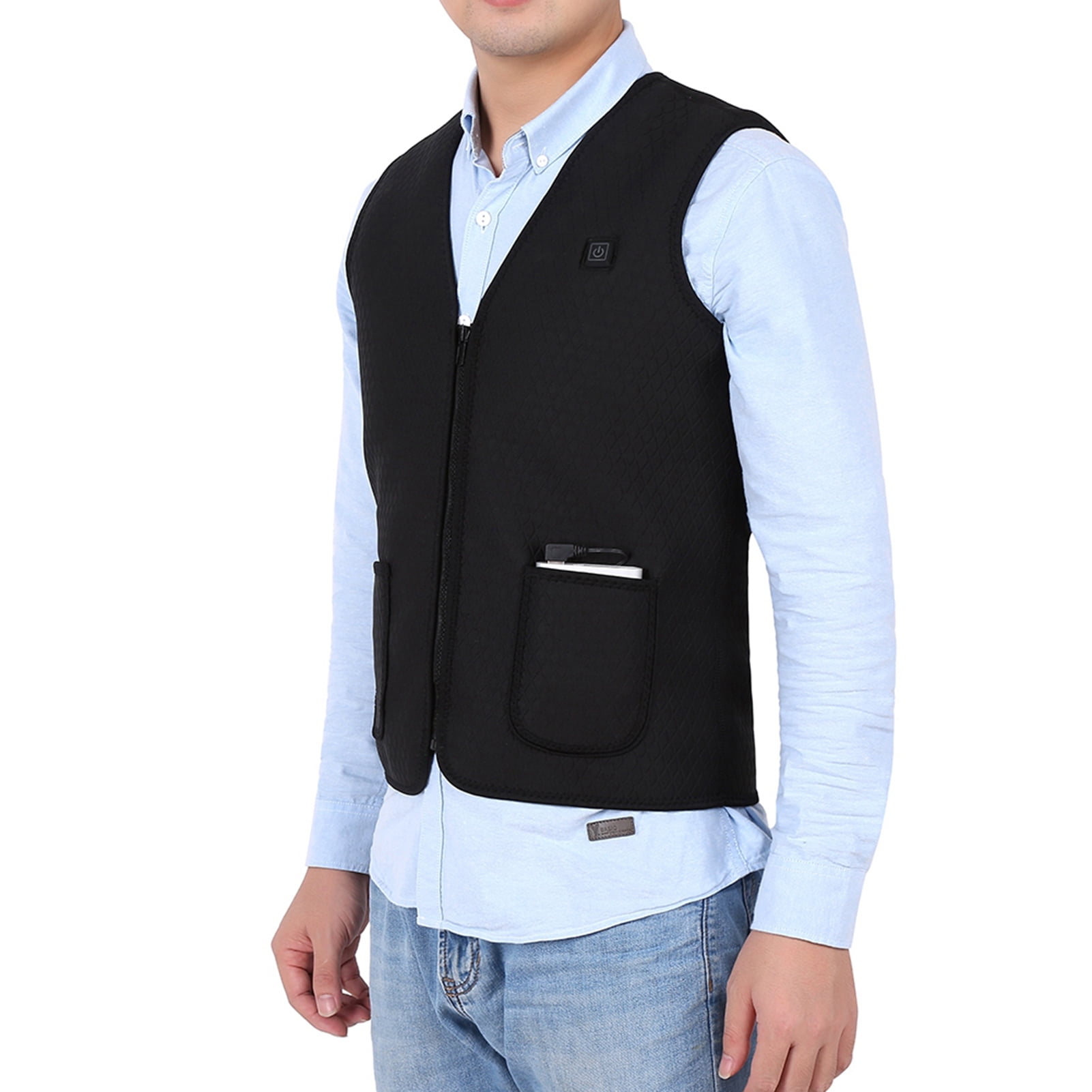HERCHR Heater Vest Unisex Men Women Warmer Safe Builtin Electric Plate