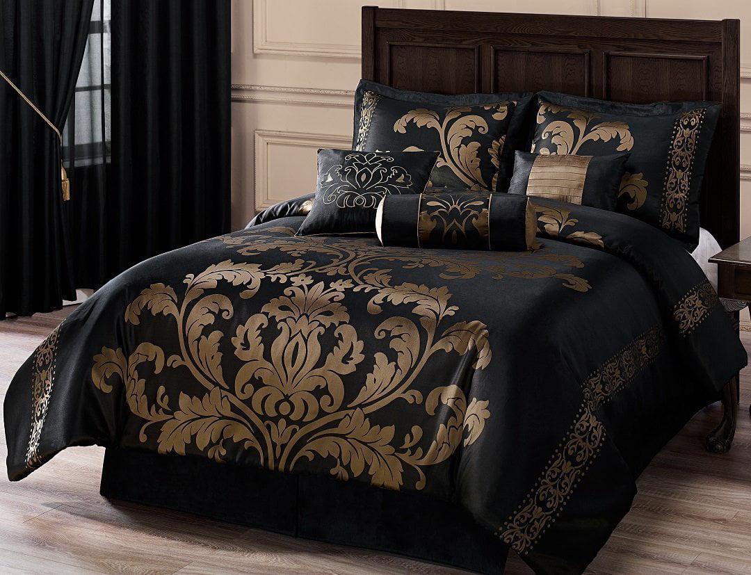 black and gold comforter sets king