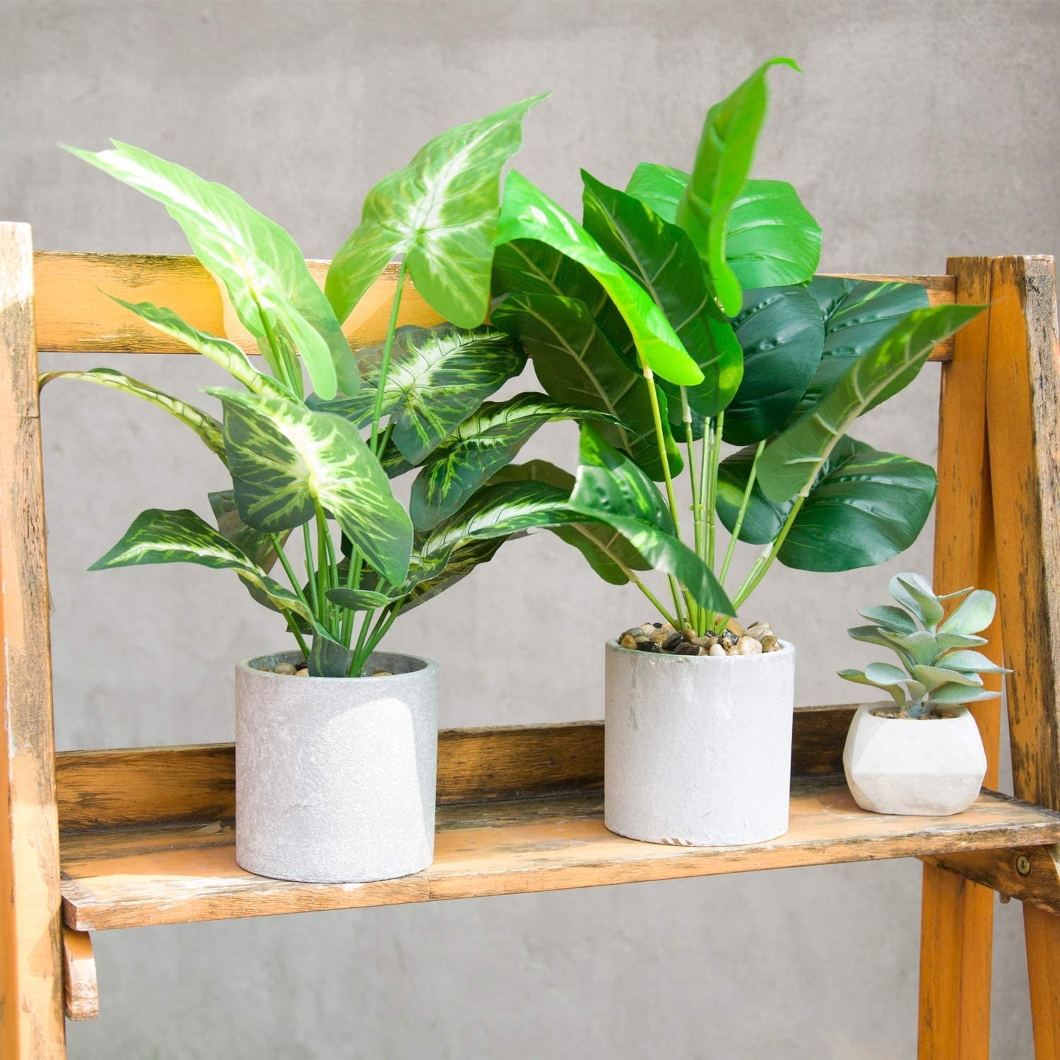 Der Rose 2 Pack  Pulp Fake Plant Artificial Pot, office desk family farmhouse decoration