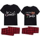 thumbnail image 3 of Pijamas navideños para parejas, conjuntos a juego, puse hombre de jengibre para Papá Noel, conjunto de pijamas cortos, 3 of 4