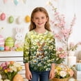 thumbnail image 2 of Amzcrzy Long Sleeve Shirts for Boys Girls Crew Neck Easter Egg Bunny Print Graphic T-Shirt for Easter Casual Creative Pullover Cute Tops 3-12 Years, 2 of 9