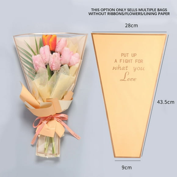Sacs à Fleurs Anglaises Tanabata Saint-Valentin Sac à Manches Bouquet Rose