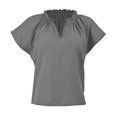 thumbnail image 1 of Blusa George para Mujer, Escote V Gris Talla 40, 1 of 4
