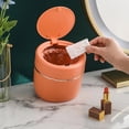 thumbnail image 5 of Clear Plastic；Desktop Garbage Can -up Lid Press Storage Bucket Cute Covered Household Miscellaneous BasketPlastic Storage；Storage Bin；, 5 of 7