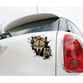 thumbnail image 3 of Wolf Decal Sticker with Paws, 3D Brown Wolf Sticker, Wolf Claw Graphic Decal, Wolf Motif for Car Exterior, Wolf and Paw Decals for Car Decoration, Work for Laptop, Guitar Case, Helmet, (Brown), 3 of 3
