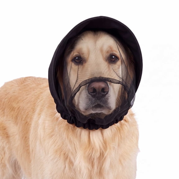 Dog Face Net, Adjustable Breathable Mesh Head Guard for Small Medium Large Dogs, Outdoor Safety Mask for Walking Hiking and Travel