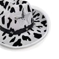 thumbnail image 6 of AWZXDE Children's Denim Style Cow Print Cowboy Hat for Party and Play Occasions White2,5-7 Years, 6 of 9