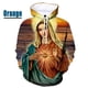 thumbnail image 5 of Sudadera con capucha gráfica de Virgen María ama a todos para hombre, sudaderas informales de gran tamaño personalizadas con estampado 3D, sudaderas para hombres, 5 of 5