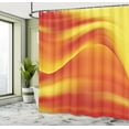 thumbnail image 4 of Ambesonne Orange Shower Curtain, Abstract Digital Waves, 69"Wx70"L, Burnt Orange, 4 of 4