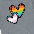 thumbnail image 3 of Instant Message - Rainbow And Trans Flag Hearts - Men's Short Sleeve Graphic T-Shirt, 3 of 6
