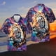 thumbnail image 5 of Camisas con estampado de tigre dominante para hombres, ropa punk, blusas con estampado 3D de animales y gatos, blusas hawaianas con solapa y botones, 5 of 5