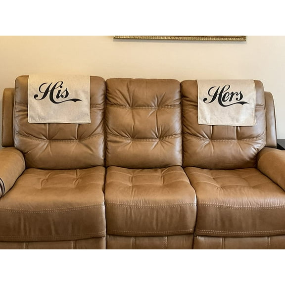 Bittlemen Furniture Company Reversible Polyester Sofa Headrest Slipcover, Beige