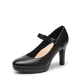 thumbnail image 1 of Zapatos de Tacón Mary Jane para Mujer DREAM PAIRS Negro Talla 9.5, 1 of 9