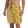 thumbnail image 2 of Cauagu Crab Lobster Print Men's Swim Trunks,Hawaiian Bathing Suit Swimsuits Beach Shorts with Pockets for Men Quick Dry Swimming Board Shorts-Large, 2 of 6