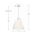 thumbnail image 5 of FUL-904-PN-Crystorama Lighting-Fulton - 3 Light Pendant-Polished Nickel Finish, 5 of 16