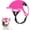 Pink, variant on Small Dog Motorcycle Helmet, Adjustable, Ear Holes, Outdoor Riding