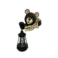thumbnail image 2 of Black Bear Statue with Solar light and Welcome Sign, Wall Mount Black Bear Decor Figurine for Garden Patio Yard Wall Decor, Cute Outdoor Bear Statue for House Decorations, Size 10.82x6.49x3.93 inch, 2 of 8