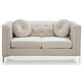 thumbnail image 4 of Glory Furniture Pompano Velvet Upholstered Loveseat in Ivory, 4 of 8