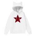 thumbnail image 4 of Women Cat Ear Hooded Sweater Long Sleeve Pullover Blouse Cozy Casual Outwear Cute Winter Warm Top, 4 of 4