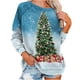 thumbnail image 1 of Tops Para Mujer Blusa de Navidad Camisas de Manga Larga Otoño Estampado Casual de Moda Cuello Redondo Camiseta Suelta Top Pullover Odeerbi  ODB171087, 1 of 8