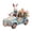 Sky Blue, variant on Easter Bunny Figurine, Driving White Statue Tabletop Ornament - Easter Decor for Home Garden Dining Room Mantle, Festival Gift