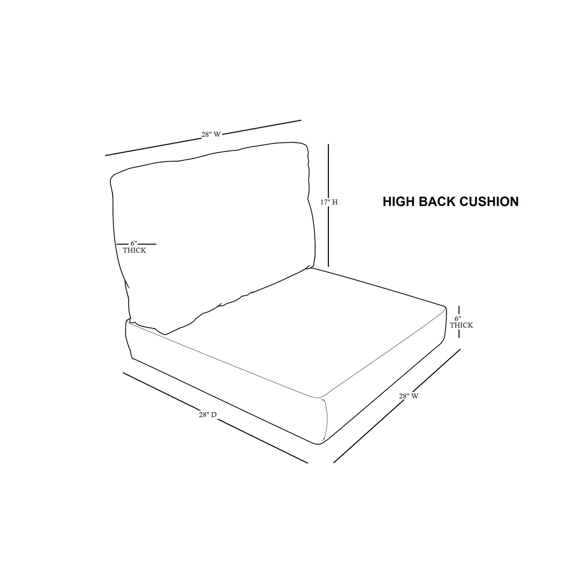 TK Classics High Back Cushion Set for Venice-06d - image 3 of 4