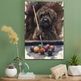 thumbnail image 2 of Briard Dog Canvas Billiards Stretched Canvas Size 8x12 – Funny Briard Dog Canvas Wall Decor, Funny Dog Wall Art for Billiards Room, 2 of 5