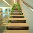thumbnail image 4 of 100x18cmx13pcs（A）-Stair Riser Sticker Waterproof Tile Decals Self-Adheisve Pattern Faux Weathered Rustic Wood, 4 of 5