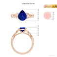 thumbnail image 5 of ANGARA Lab Grown 1.75 Ct Blue Sapphire Celtic Knot Engagement Ring for Women in 14K Rose Gold (Size-9x7mm) | September Birthstone, Anniversary, Jewelry Gift for Women | Lab-Grown Blue Sapphire Ring, 5 of 8