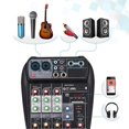 thumbnail image 4 of AI-4 Compact Mixing Console Digital o Mixer 4-Channel BT MP3 USB Input +48V Phantom Power for Music Recording DJ Network Live Broadcast Karaoke, 4 of 5