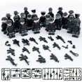 thumbnail image 4 of Juego de bloques de construcción de policía especial negro, 22, 24 y 28 piezas, bolsa de juguetes para ensamblar con partículas pequeñas, 4 of 5