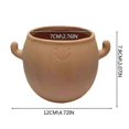 thumbnail image 3 of Ceramic Plant Pot Home Decoration Smiling Face Planter, 3 of 4