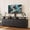 Black, variant on GUNAITO TV Stand with Adjustable Mount for TV up to 75", Big TV Stand for Living Room with 7 Fabric Drawers , Rustic Brown