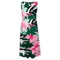 thumbnail image 5 of Midsumdr Sundresses for Women 2025 Summer Fashion Boho Floral Printed Loose Plus Size Dresses Holiday Round Neck Sleeveless Elastic Waist Swing Beach Dresses, 5 of 5