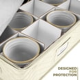 thumbnail image 5 of Sorbus Coffee Mug and Glass Organiser - Storage Mug Boxes for Shipping - Coffee Mug Organizer Mug Display Storage Case Protective Quilted Exterior with Label Windows Handles & Dividers (Fits 12 Mugs), 5 of 6
