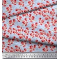 thumbnail image 3 of Soimoi Blue polyester Crepe Fabric Artistic Floral Fabric Prints By Yard 52 Inch Wide, 3 of 5