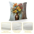 thumbnail image 4 of Chilfamy Fall Decor Flower Painting Pillow Covers for Couch Sofa Indoor Outdoor 1PC 12x12in, 4 of 5